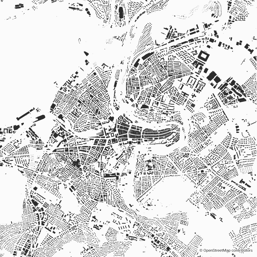 Bern figure-ground diagram & city map FIGUREGROUNDS
