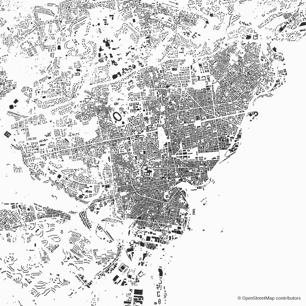 Catania figure-ground diagram & city map FIGUREGROUNDS