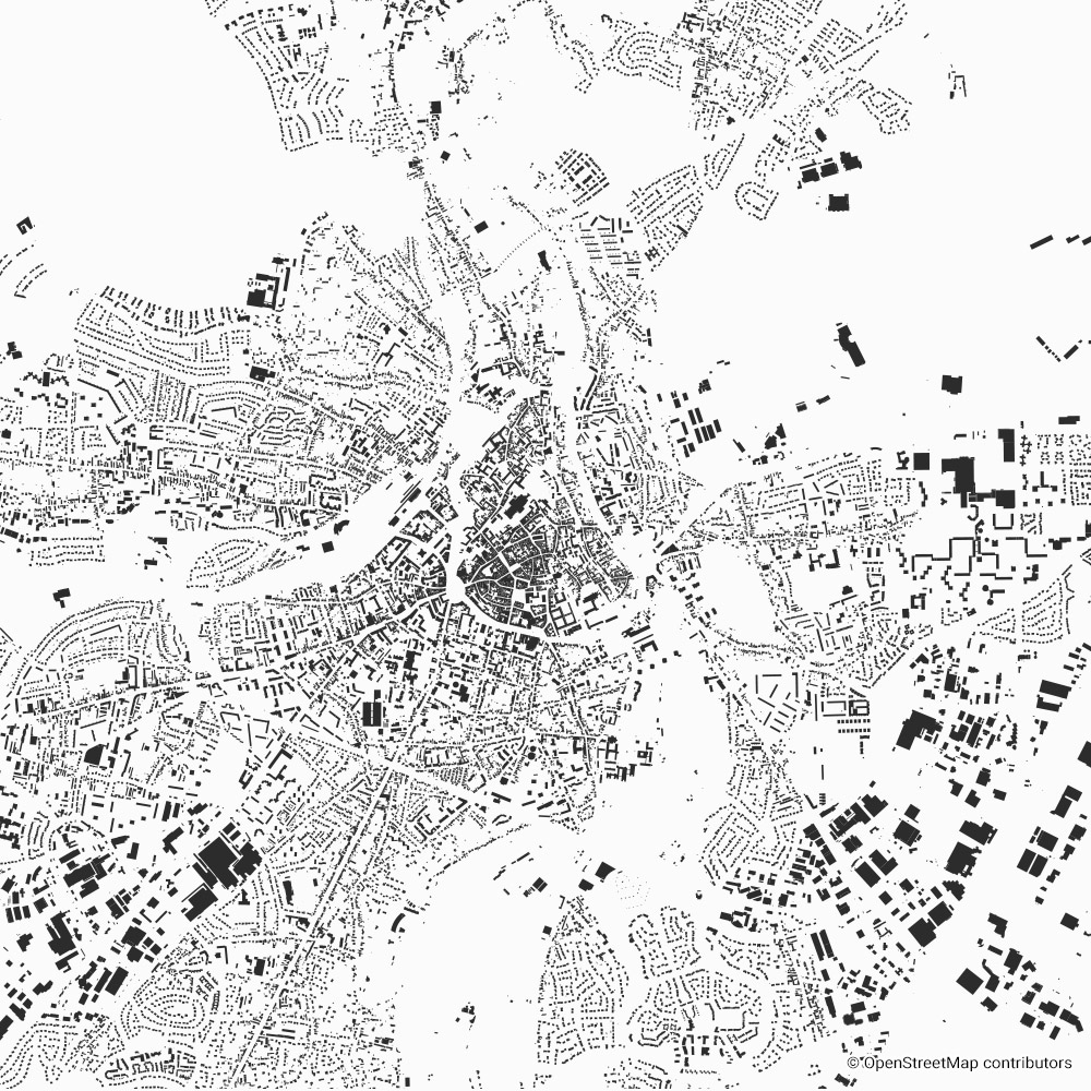 Chartres figure-ground diagram & city map FIGUREGROUNDS