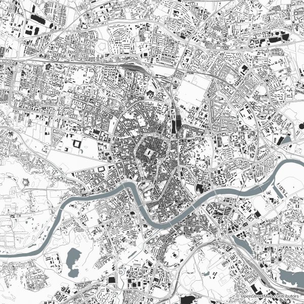 Krakow figure-ground diagram & city map FIGUREGROUNDS