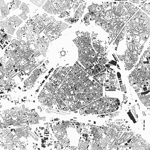 Lille figure-ground diagram & city map FIGUREGROUNDS