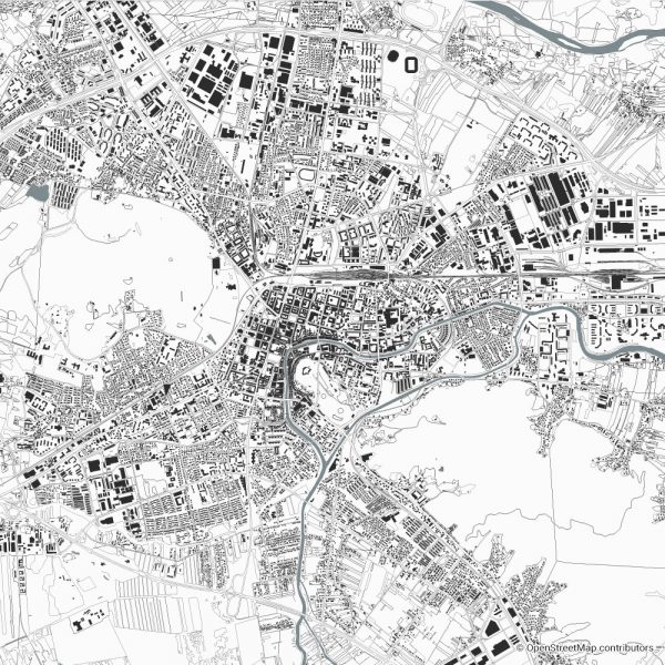 ljubljana figure-ground diagram Schwarzplan