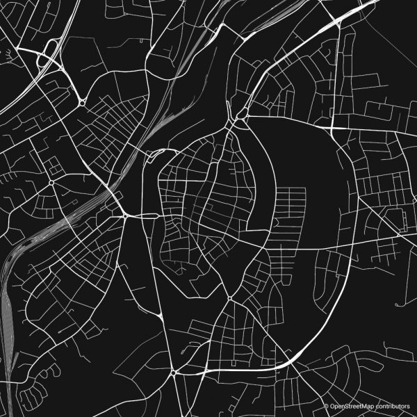 Lübeck figure-ground diagram Schwarzplan