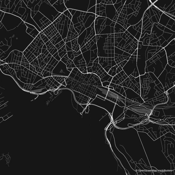 Oslo figure-ground diagram Schwarzplan