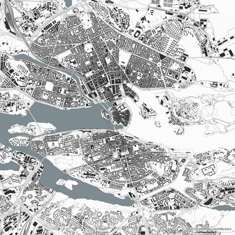 Stockholm figure-ground diagram & city map FIGUREGROUNDS