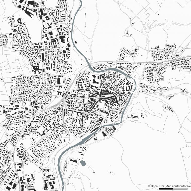 Traunstein figure-ground diagram &amp; city map FIGUREGROUNDS